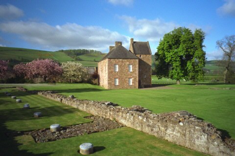 Schottland, Melrose Abbey, Gartenhaus
