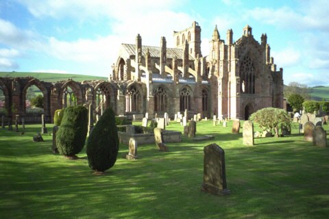 Schottland, Melrose Abbey, Friedhof