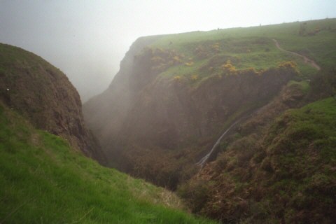 Schottland, Dunnottar, Landschaft, Nebel