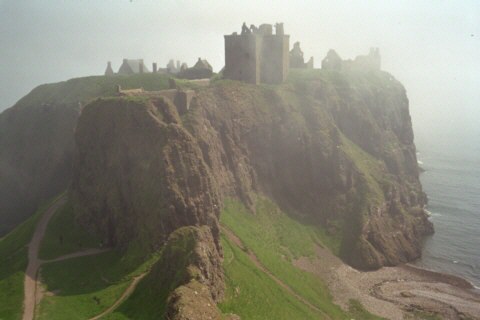Schottland, Dunnottar Castle, vernebelt