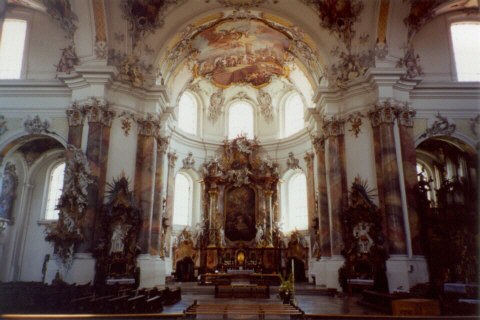 Bayern, Ottobeuren, Basilika, Linkes Seitenschiff